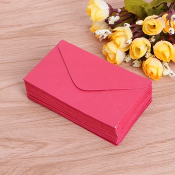 

50Pcs Retro Blank Mini Paper Envelopes Wedding Party Invitation Greeting Cards Gift
