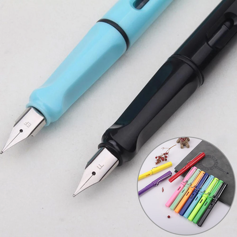 0,38 мм студенческие занятия каллиграфией гладкие пишущие пластиковые тонкие перьевые ручки