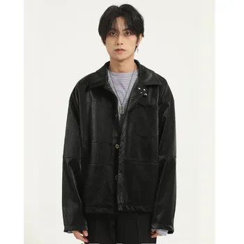 

Men Streetwear Fashion Casual Loose Jacket Male Women Couple Spring Autumn Harajuku Hip Hop Coat Outerwear