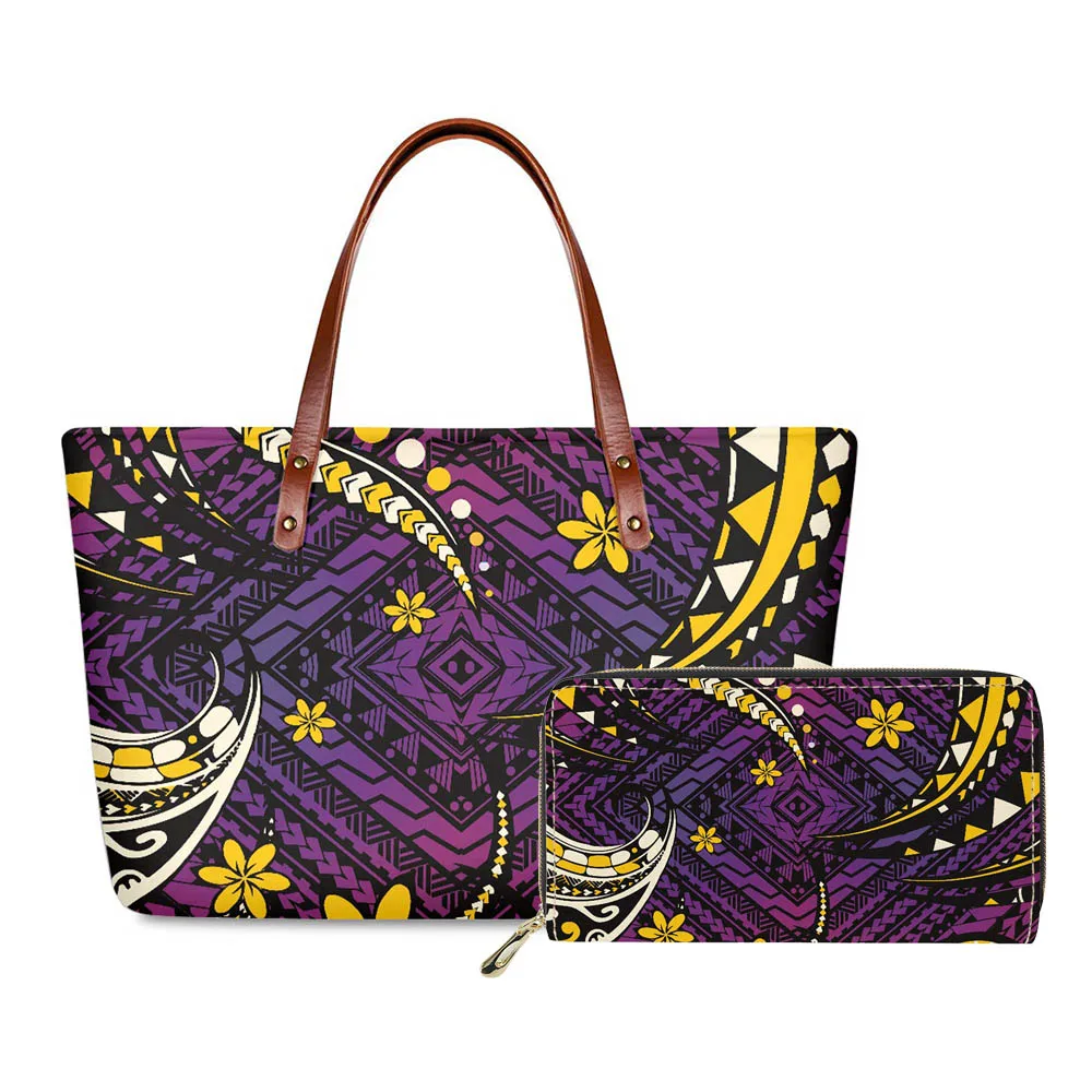 

Hycool Hawaii Flower Designer Bag Polynesian Tribal Print Travel Bag Custom Brand Casual Tote Bags For Women New Arrivals