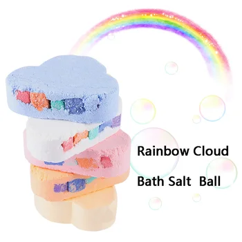 

1pc Rainbow Cloud Bath Shower Bomb Ball Natural Skin Care Nourishing Essential Oil 100G Jasmine/Lavender/Lavender/Bergamot
