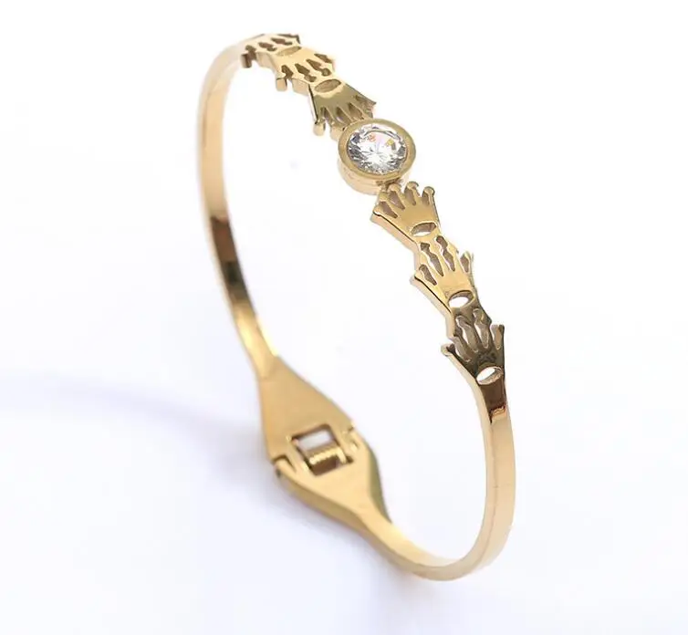Модный браслет с цирконием розовое золото Пальма браслеты из нержавеющей стали браслеты для женщин Подарки для девушек