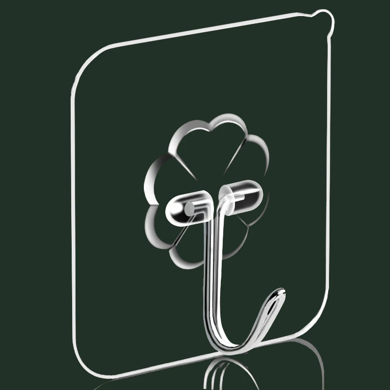 Бесшовные настенный для ключей держатель минималистский домашняя отделка Организатор прочный самоклеящийся вешалки для хранения подвесная всякая всячина крючки - Цвет: Прозрачный