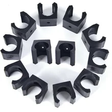 

12pcs Billiard Cue Holder 0.75*0.71*0.71in Plastic Black Wall Mounted Rack Billiard Cue For Fishing Rod Holder Clips