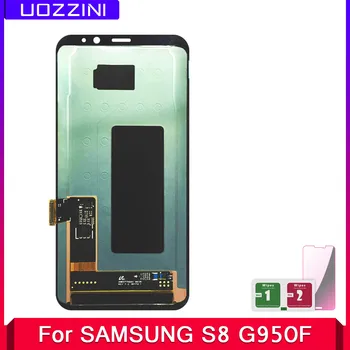 

2 Pcs 100% Tested AMOLED Lcds For Samsung Galaxy S8 G950F G950FD G9500 G950U Black LCD Display Touch Screen Assembly
