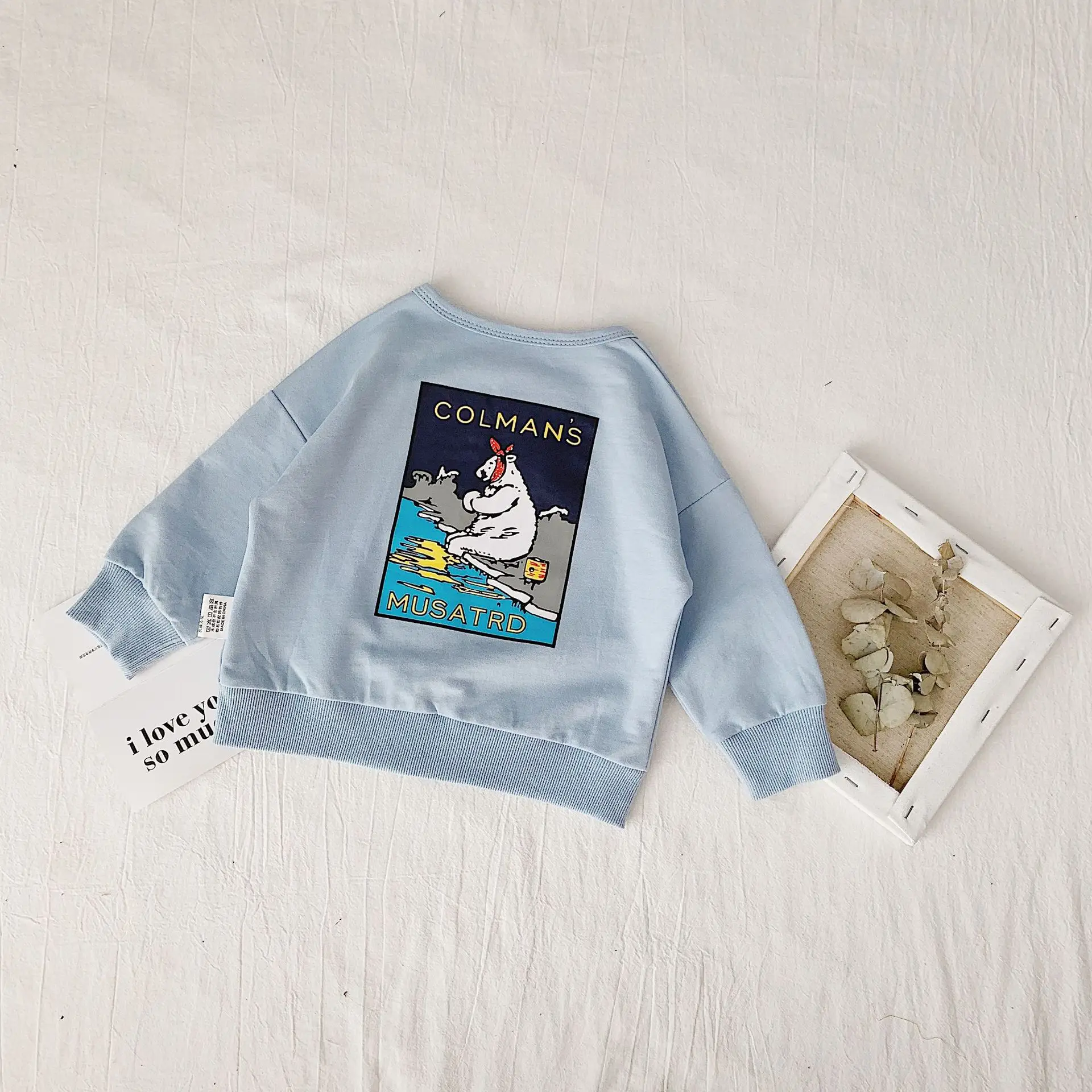 Baby girl jacket cartoon cardigan Children Long sleeve casual toddler sweatshirts kid Round Collar Pullovers