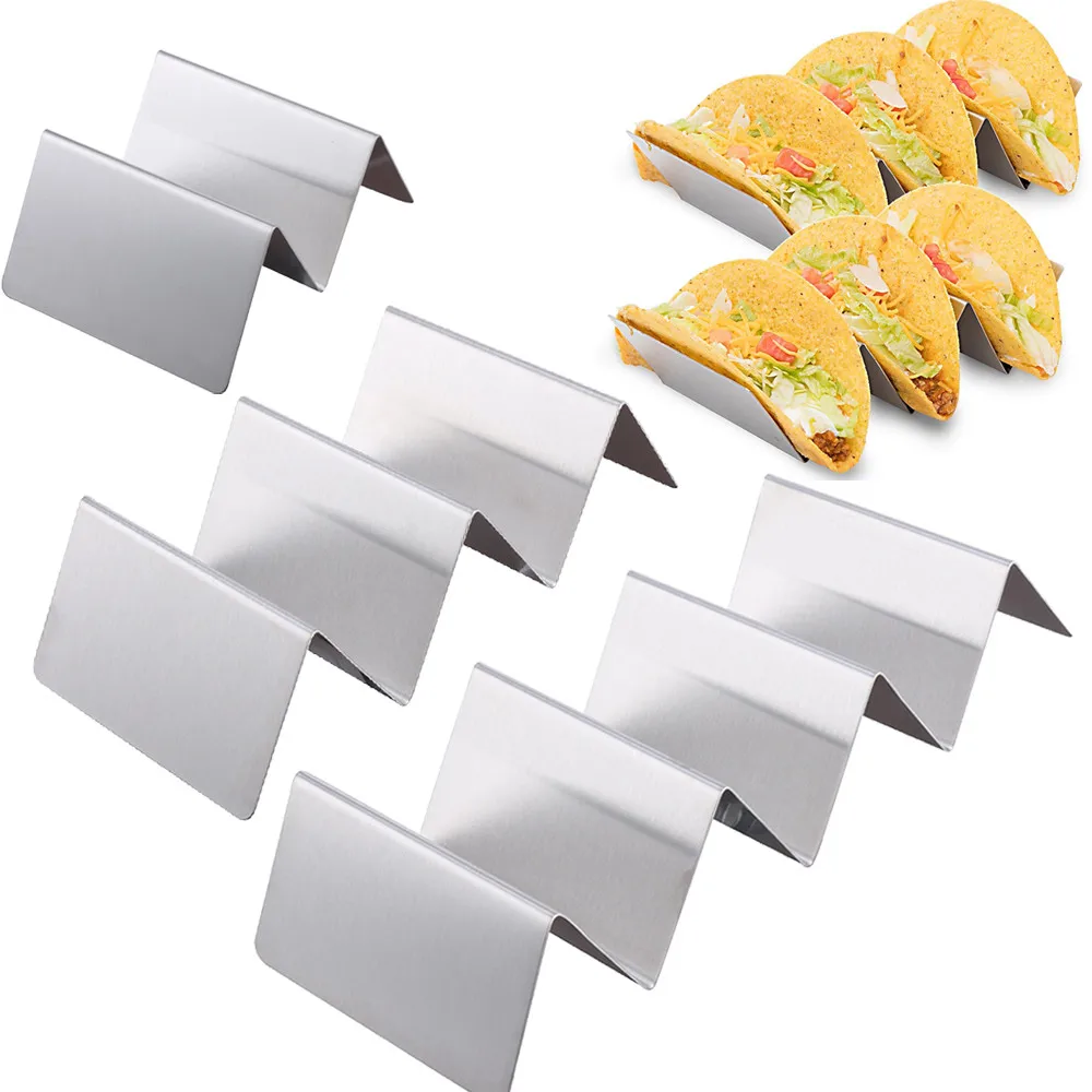 

Wave Shape Stainless Steel Taco Holder Display Holders Kitchen Food Rack Shell Taco Holder