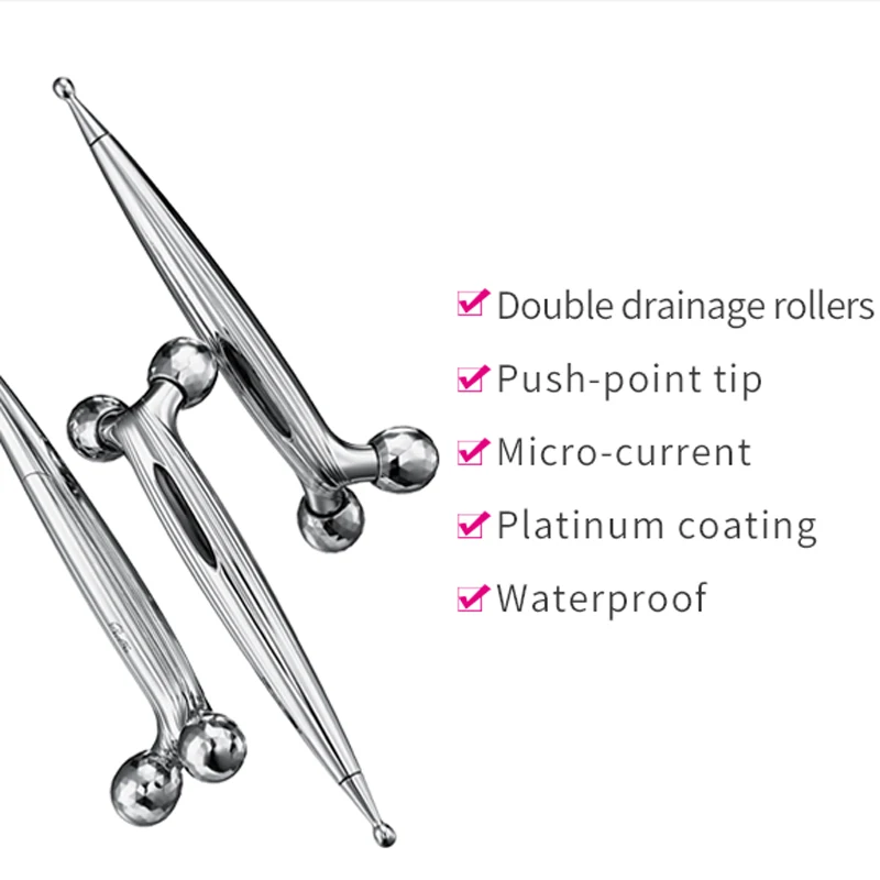 ReFa S Carat Ray микро-токовый массажер для лица с платиновым покрытием двойные дренажные ролики IPX7 водонепроницаемый массажер для лица для похудения