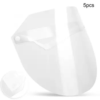 

5pcs Transparent Face Shield Face Guard Splattering Proof Anti Oil Dust Face Cover Mask Full Cover Face Shield Washable c