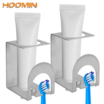 

Stainless Steel Wall Mounted Self Adhesive Multi-Purpose Mug Toothpaste Toothbrush Holder Storage Shelf Bathroom Accessories Set