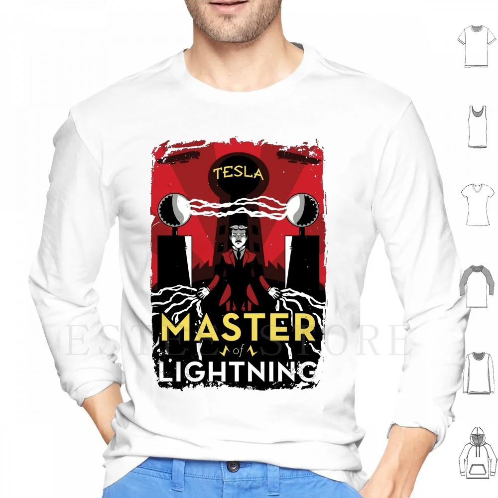 Master Of Lightning Hoodie Long Sleeve Nikola Tesla Master Of Lightning  Coils - AliExpress