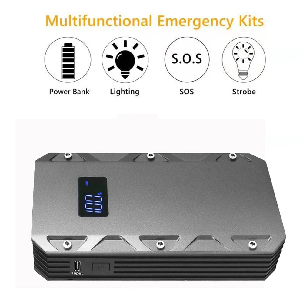 Goede Gkfly 1500A Lithium Polymeer Batterij 20000 Mah Polymeer Batterijen Uitgangspunt Apparaat 12V Power Bank Benzine Diesel Jump Starter Jumpers