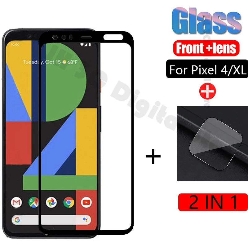 Стекло для камеры 2 в 1 + закаленное стекло экрана Google Pixel 4 Защитное XL 4XL защитное