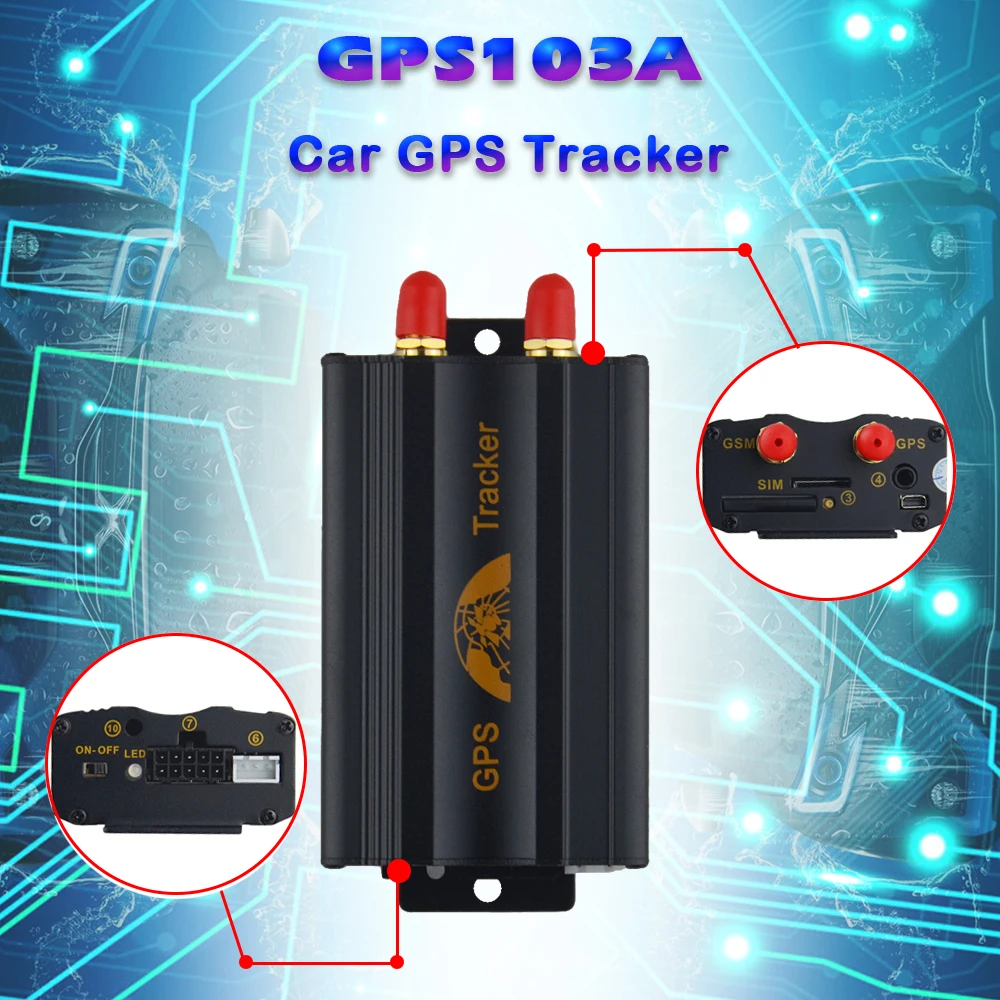 

Vehicle GPS Tracker GPS103A TK103A Real-time Tracking Monitoring Locator Car Motocycle Tracker Device SOS Geo-fence Locator