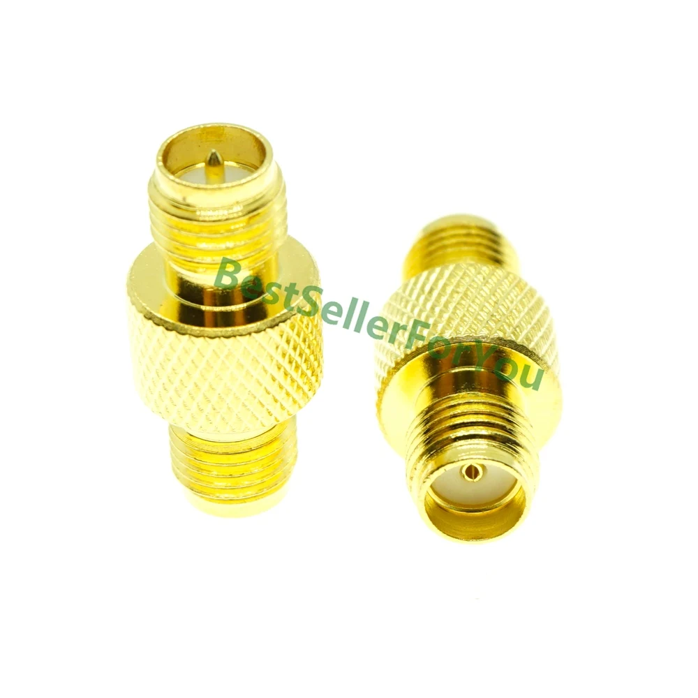 Rp Sma Femmina A Sma Jack Wifi Antenna Extender Disc Adapter Gold