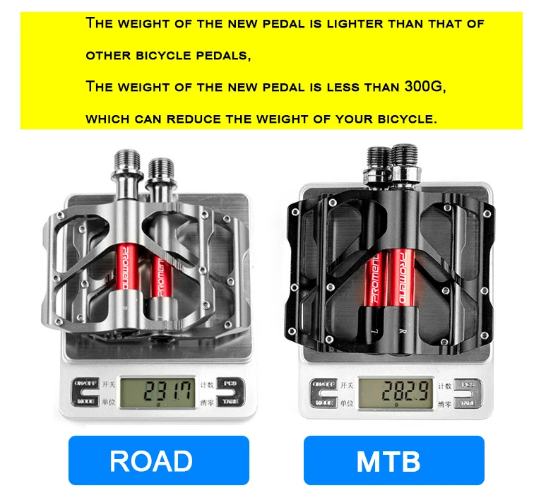 PROMEND велосипедные педали для горной дороги, велосипедные педали, нескользящий ультра-светильник, алюминиевый сплав, 3 шариковых подшипника, велосипедные педали, mtb Аксессуары