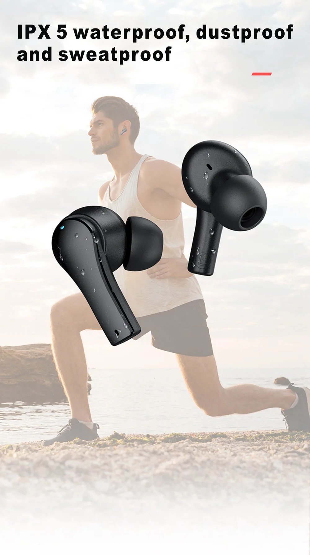 wireless earphones Original Lenovo QT82 Ture Wireless Earbuds Touch Control Bluetooth Earphones Stereo HD Talking With Mic Wireless Headphones swimming headphones