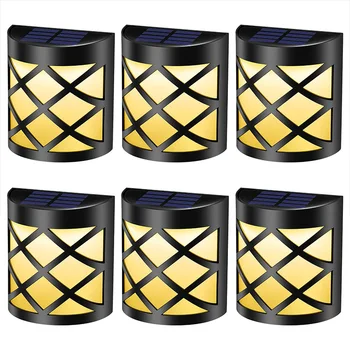 

Solar Deck Light Outdoor with Retro Design, Premium 6 LEDs, Solar Powered Wall Lights Lighting Decor for Garden, Path, Deck, Fen