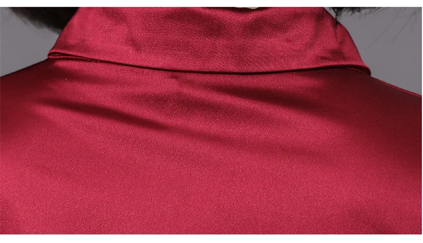 3XL Плюс Размер Топы осень длинный рукав Элегантная атласная блузка рубашка для женщин с бантом шеи повседневная офисная рубашка женская OL Blusas Feminina