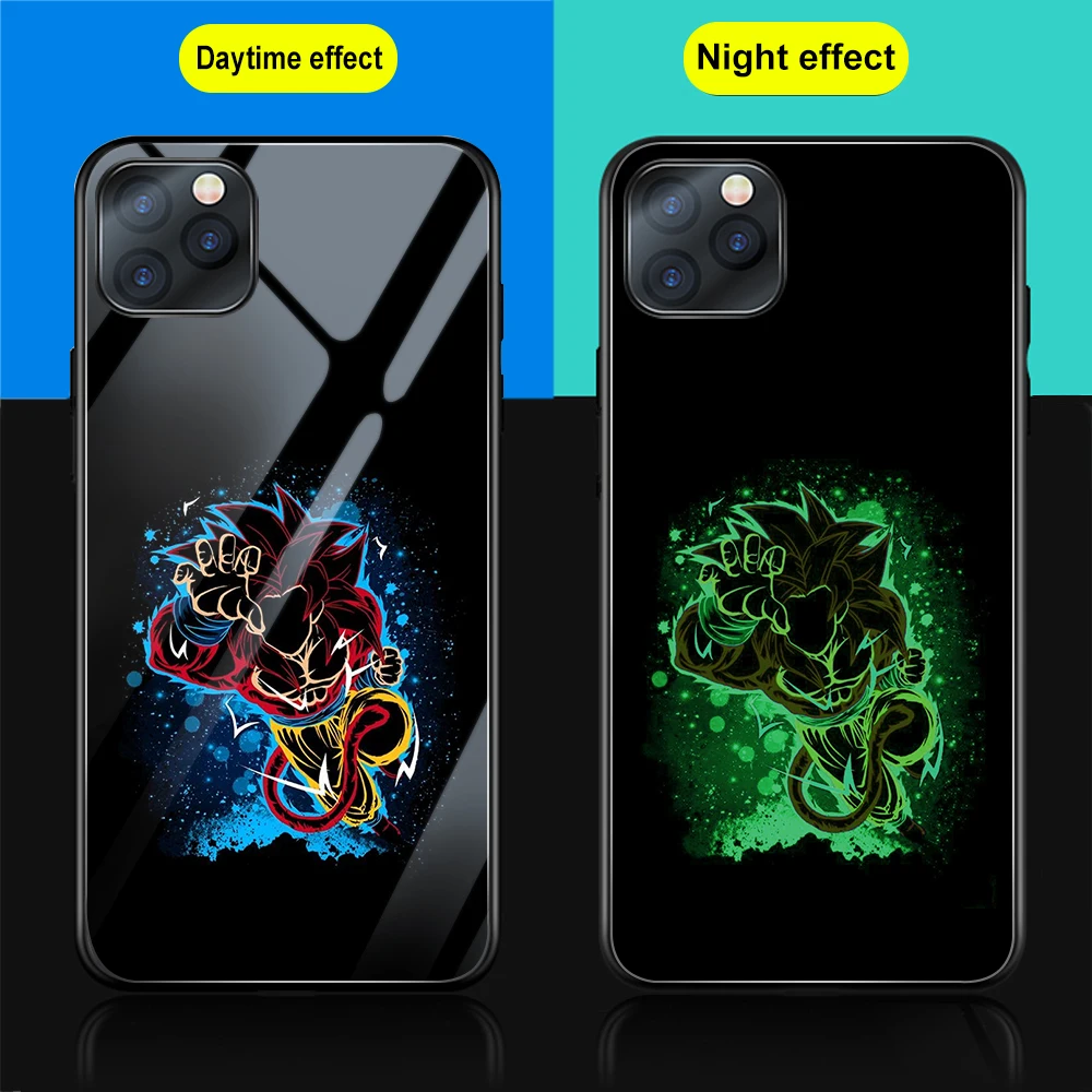 Ciciber чехол для телефона для iphone XR X 7 8 6 6s Plus чехол для iphone 11 Pro XS Max Dragon Ball Goku закаленное стекло чехол Funda Coque - Цвет: WM06337