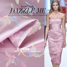 Jiangnan impression тонкий жаккардовый тисненый сатин осень/зима модная ткань жесткая накрахмаленная Ткань Детская Ирис тканей