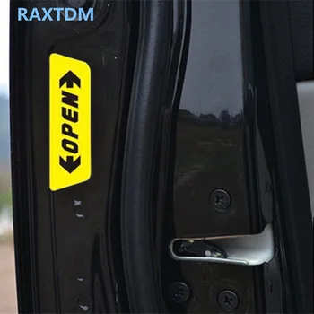 

4pcs/set Car styling Door Open Warning Stickers For Land Rover LR4 LR3 LR2 Range Rover Evoque Defender Discovery Freelander