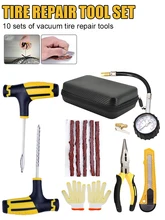 

Vacuum Tire Repair Kit Tubeless Tire Repair Tool Tyre Punctures Flats Emergenciy Repair Kit for Bicycles Motorcycles Cars