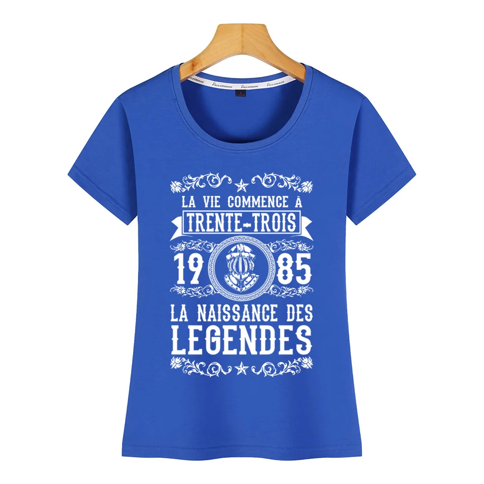 Tops T Shirt Women 1985 33 33 Anniversaire Ans Legendes Cadeau Fr Sexy Harajuku Print Female Tshirt T Shirts Aliexpress