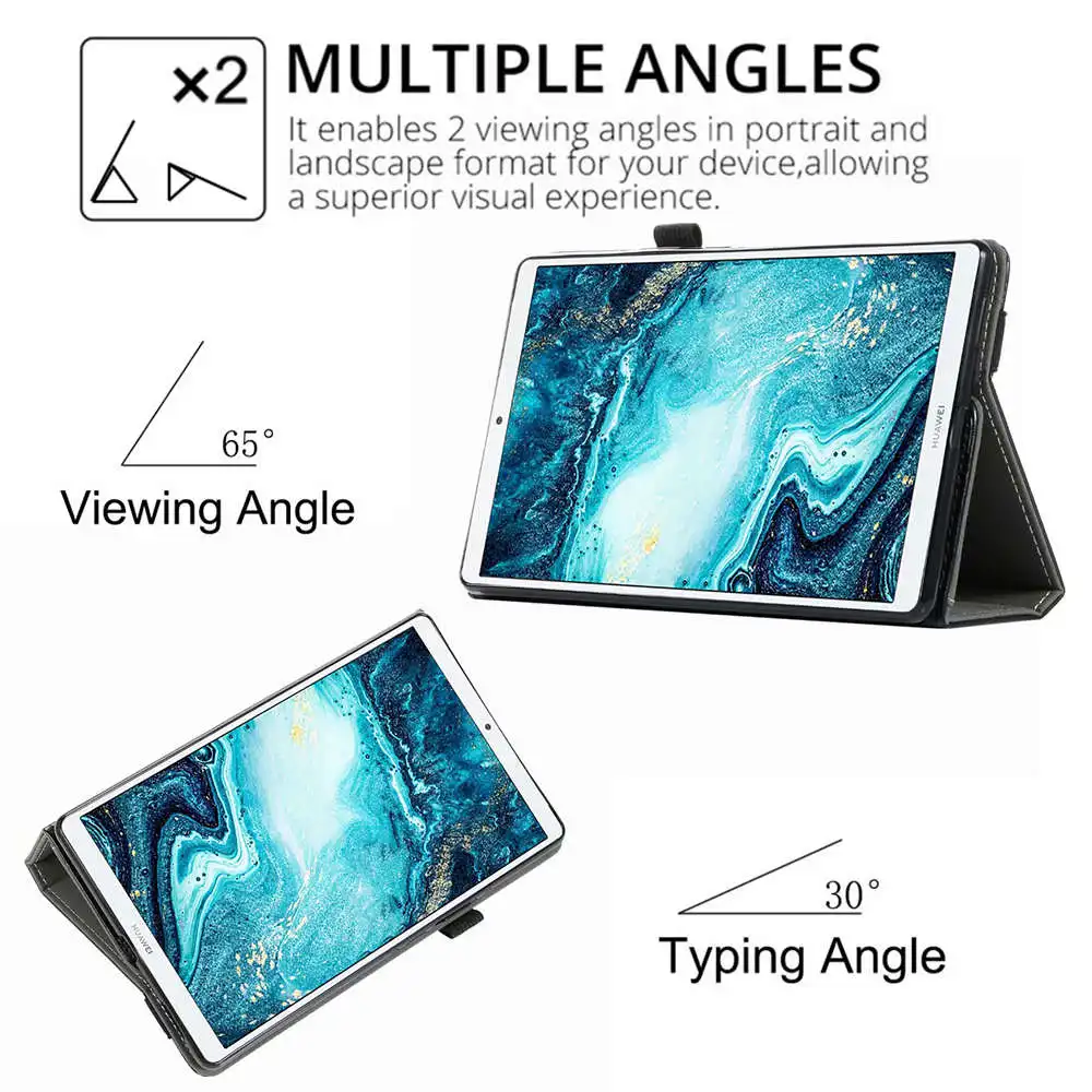 Премиум Смарт ПУ; кожа; силикон чехол для huawei MediaPad M6 8,4 дюймов планшет Funda Capa TUP Чехол+ пленка для экрана+ ручка