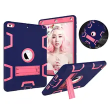 Ударопрочный сверхпрочный Чехол для iPad 9,7 6th iPad 9,7 5-го поколения, защитный чехол для детей, силиконовый чехол для задней панели из поликарбоната+ ручка