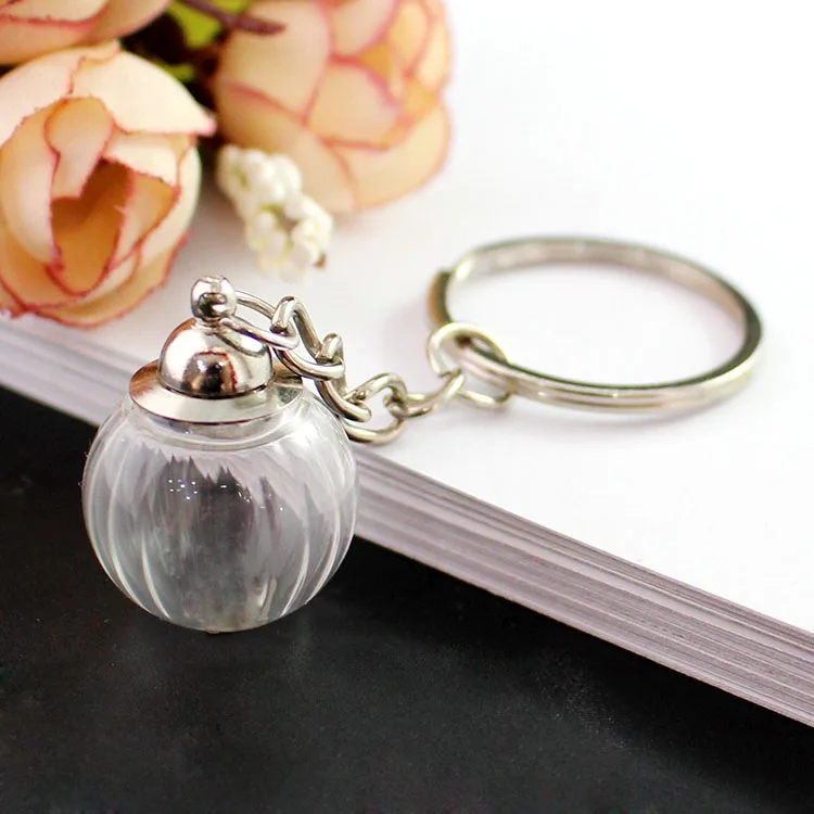 Pumpkin Ball-Silver 2 шт прозрачный стеклянный шар с предварительно приклеенным винтом брелок в виде шлема diy кулон подарок брелок-бутылка пожелание брелок-бутылка - Окраска металла: Pumpkin Ball-Silver