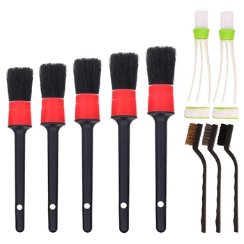 

10Pcs/Set Car Cleaner Brush Set Detail Brush Wire Brush Automotive Air Conditioner Auto Detailing Brush For Cleaning Wheels