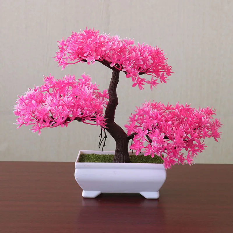 Искусственные сушеные цветы искусственные зеленые горшки бонсай сосна
