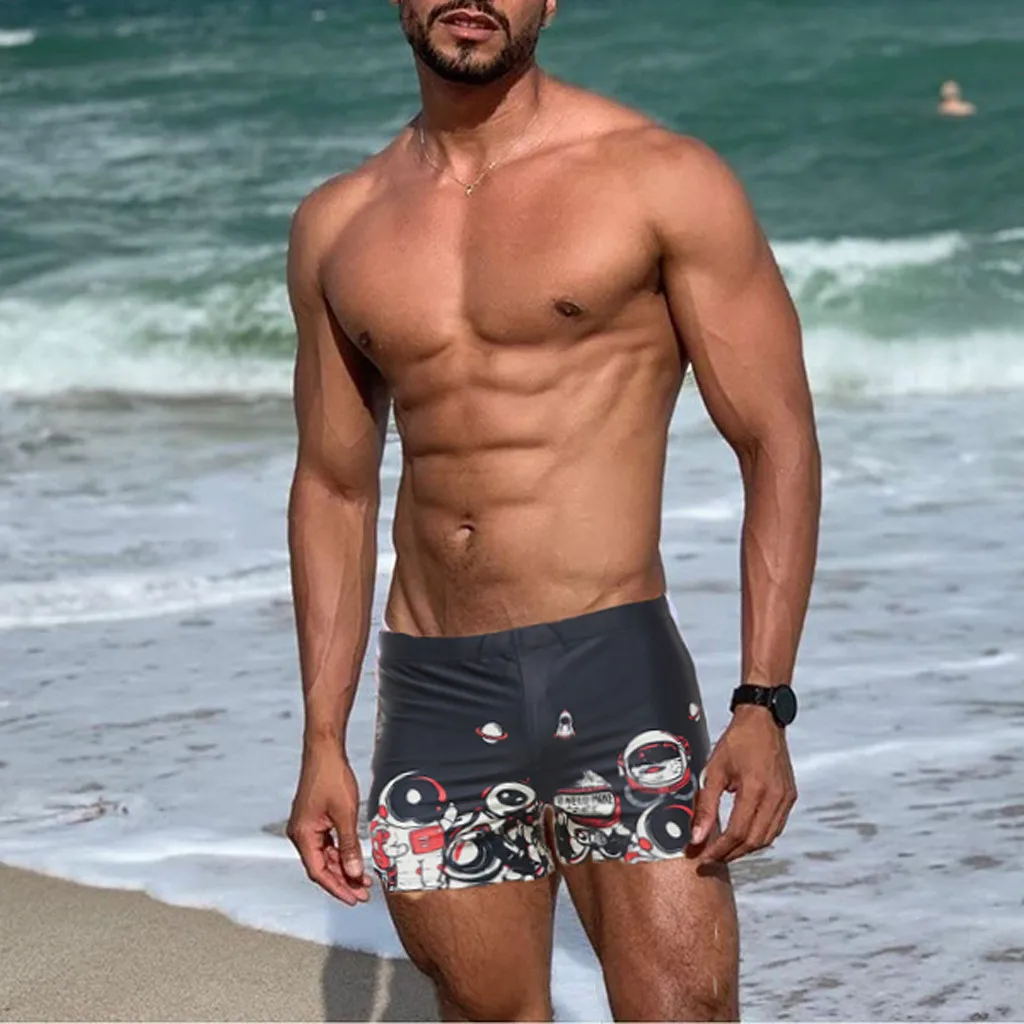 Летний костюм для плавания Мужская одежда плавки шорты боксеры сексуальное