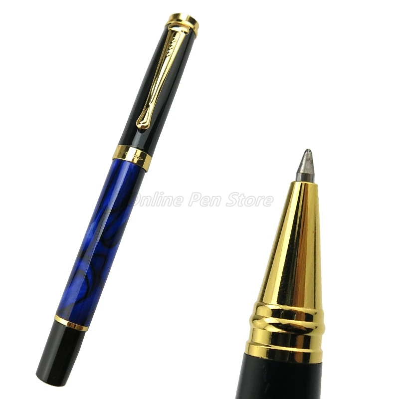 Jinhao 500 Metal High-end Blue Marble Roller Ball Pen Refillable Gold Trim Professional Office Stationery Writing Accessory high quality 10 hoops petticoat underskirt for big ball gown wedding dress bridal accessory crinoline in stock