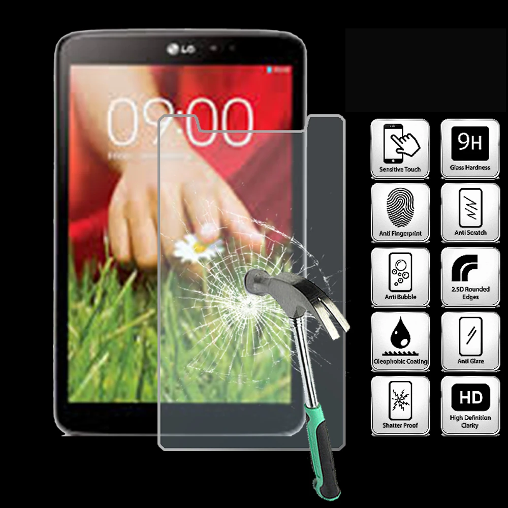 

For LG G Pad 8.3 V500 - 9H Tablet Tempered Glass Screen Protector Cover Explosion-Proof High Quality Screen Film