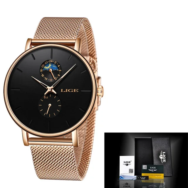 rose gold Модные женские часы-браслет, Роскошный топ бренд, нержавеющая сталь, золотые женские наручные часы, женские часы, кварцевые часы, Relogio Feminino - Цвет: rose gold