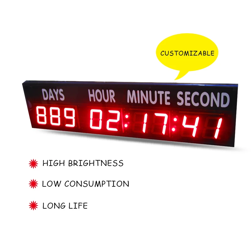 large size 4inch days,hours,minutes and seconds countdown clock(HIT9-4R with sticker)