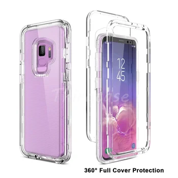 Custodia completa per Samsung S7 Edge G935F S8 G950F S9 G960F PC + custodia in silicone per Galaxy S9 Plus G965F S8 Plus G955F S7 G930F
