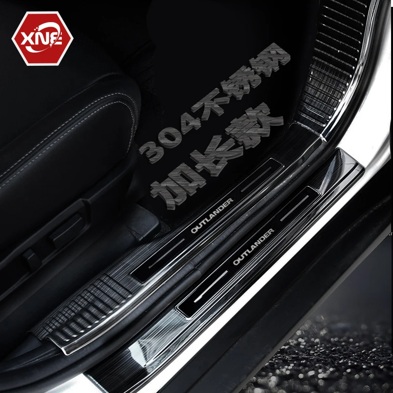 For Mitsubishi Outlander 2013-2018 car Rear Bumper Protector Sill Trunk Tread Plate Trim Scuff Plate/Door accessories | Автомобили и