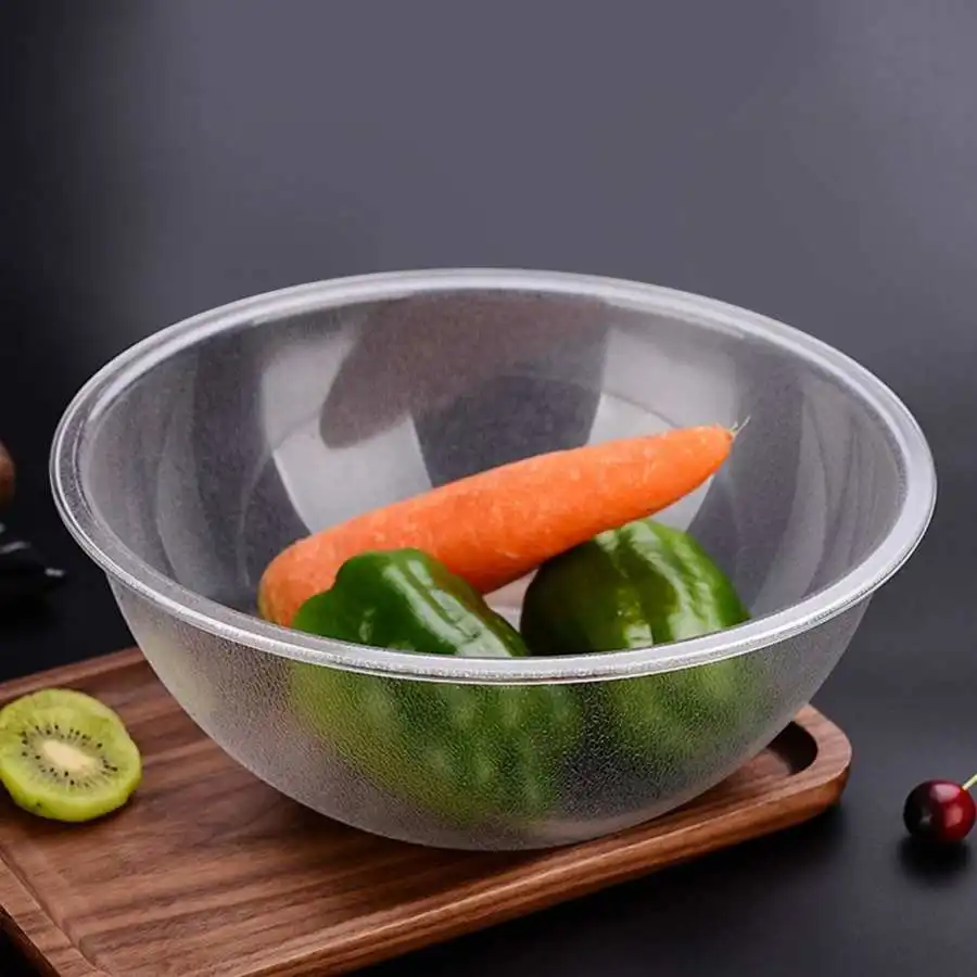 Large Round Clear Acrylic Serving Bowls Salad Fruit Buffet Containers Dishes Tableware Plate Bowl | Дом и сад