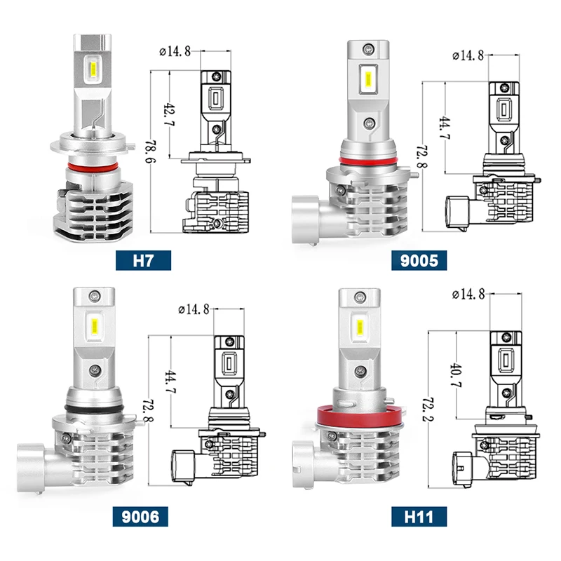 HLXG H11 LED H8 h7 H4 HB3 9005 HB4 9006 CSP Car Headlight Bulbs diode motorcycle fog lamp 6000K 12V led car lights led lights led bulbs led headlights led car headlights car headlamps hid headlight bulbs