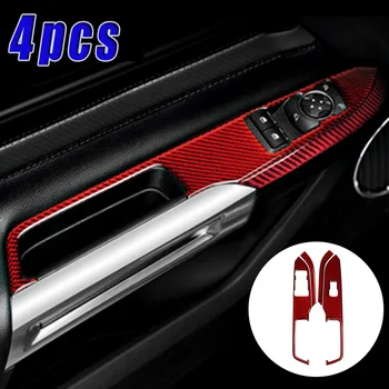 

Interior Window panel trim Decal Parts Mould Car Carbon Fiber For Ford Mustang 2015-2019