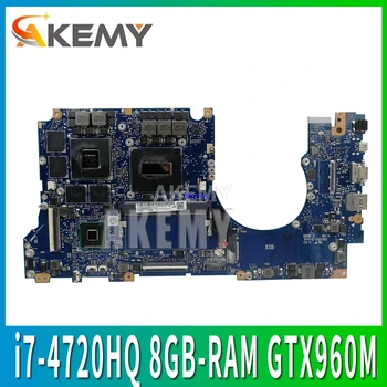 

N501JW G501JW Mainboard For ASUS ROG N501J G501J UX501J UX50JW FX60J laptop motherboard i7-4720HQ 8GB-RAM GTX960M/4GB
