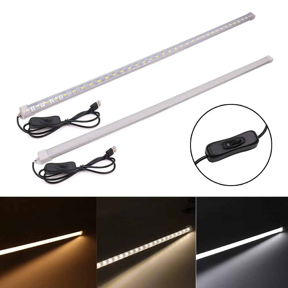 1X 35cm&40cm LED Strip Hard Bar Night Market Light Lamp DC 5Volt With USB Switch 