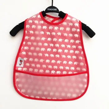 

DHL 500pcs Baby EVA Waterproof Lunch Bibs Cartoon Fruits Printing Infants Bibs Boys Girls Feeding Burp Cloths Apron