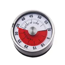 Мини Круглый магнитный кухонный таймер механический будильник для приготовления пищи часы для выпечки напоминание нержавеющая сталь ручной обратный отсчет