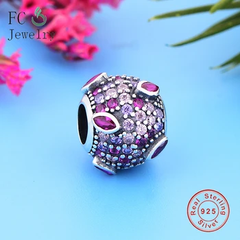 

Fit Charms Bracelet 925 Sterling Silver Original Beads Kiss Pave Charm Beads Making Berloque DIY Jewelry