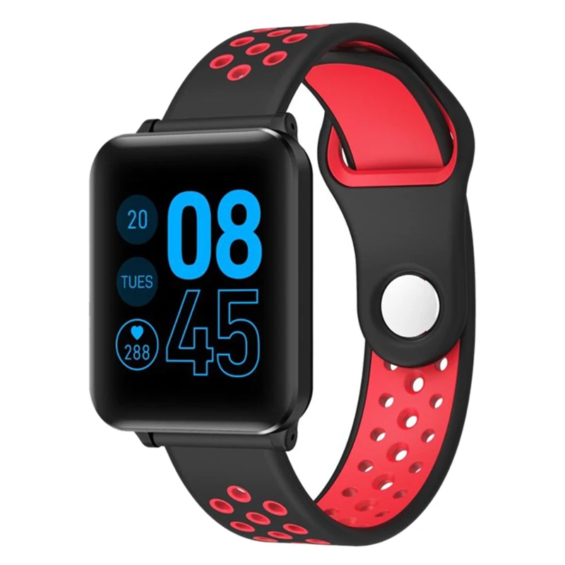 Red AAAE Top-P1 Смарт-часы для женщин и мужчин спортивные IP67 фитнес-трекер монитор сердечного ритма во время сна gps Smartwatch - Цвет: Red