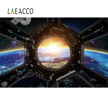 

Laeacco Universe Science Fiction Spaceship Dashboard Child Interior Photo Backgrounds Photography Backdrops For Photo Studio